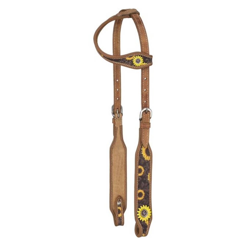 Silver Royal Sunflower Single Ear Headstall