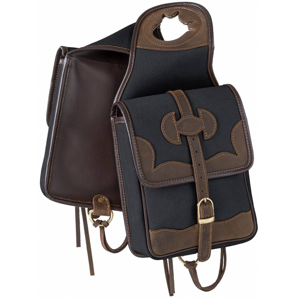 Tough-1 Canvas and Leather Horn Bag