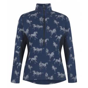 Kerrits Ladies Horse Sense Fleece Half Zip Print Top