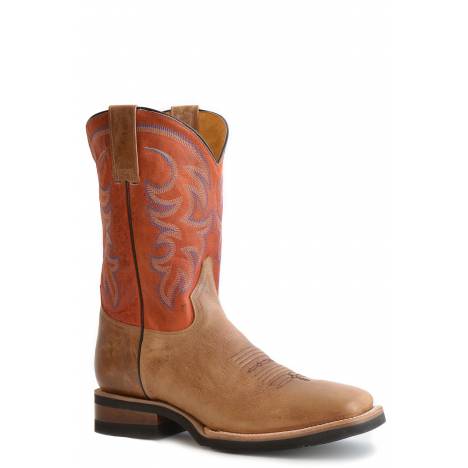 Roper Mens Embroidered 11" Shaft GEO Outsole Leather Boots