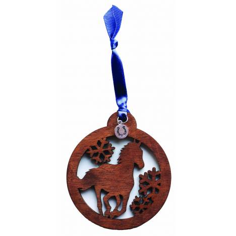 Kelley Snowflake Horse Wood Ornament