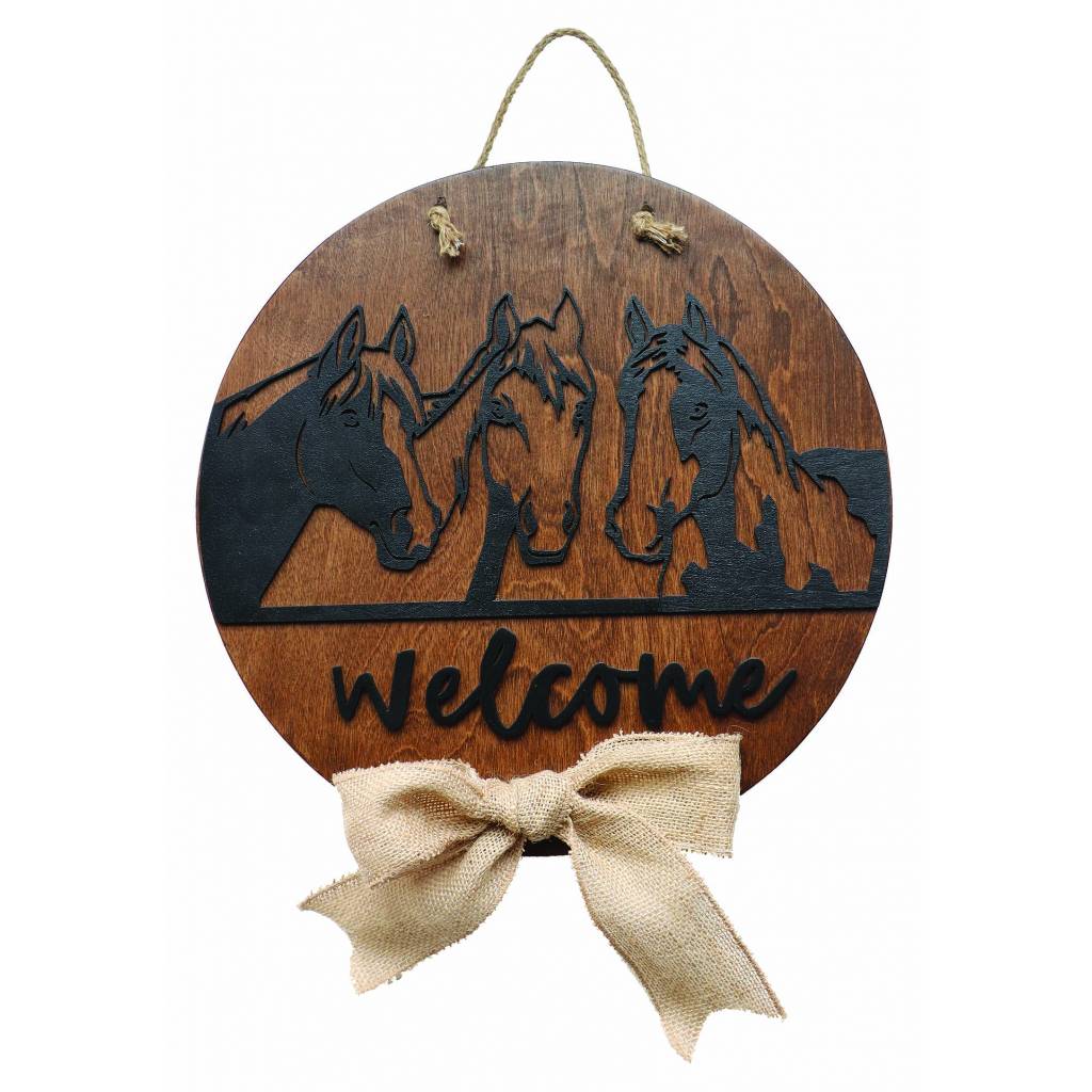 Kelley Welcome Horse Trio Door Hanger