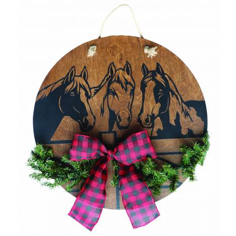 Kelley Holiday Horse Trio Door Hanger