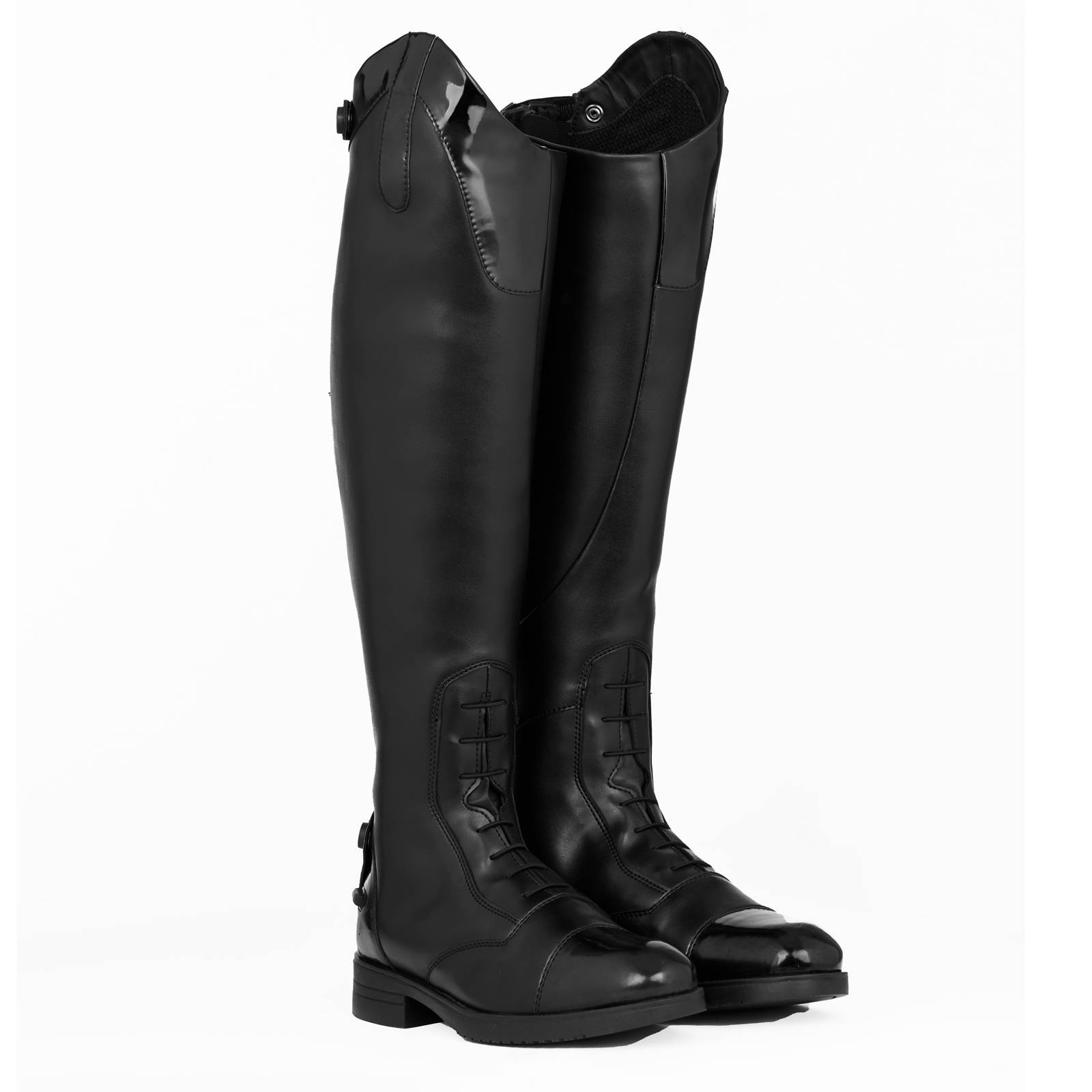 Shiny riding clearance boots