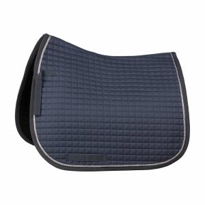 Horze Glarus Quick Dry Dressage Saddle Pad with Rose Gold Braid Piping