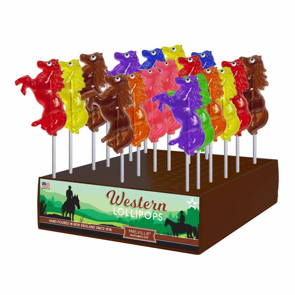 Old Tyme Jumping Horse Lollipops Display