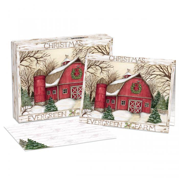 4-334596 Evergreen Farm Boxed Christmas Cards sku 4-334596