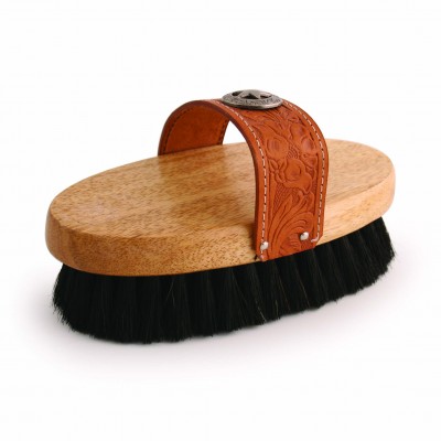 Midnight Cowgirl Horsehair/Poly Oval Brush