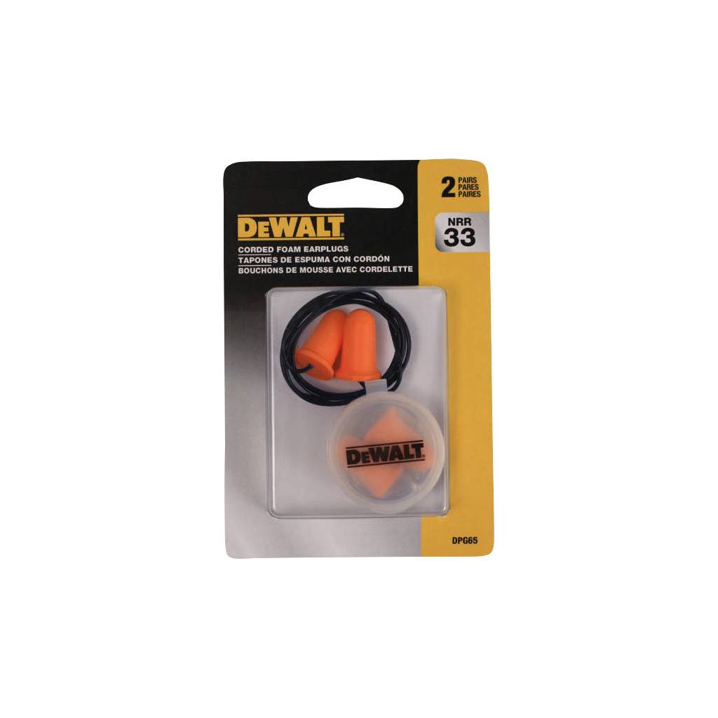 DeWalt Disposable Foam Corded Earplugs