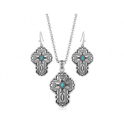 Montana Silversmiths Cathedral Cross Jewelry Set