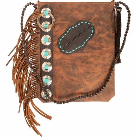 Cashel Handbag Purse with Turquoise Conchos