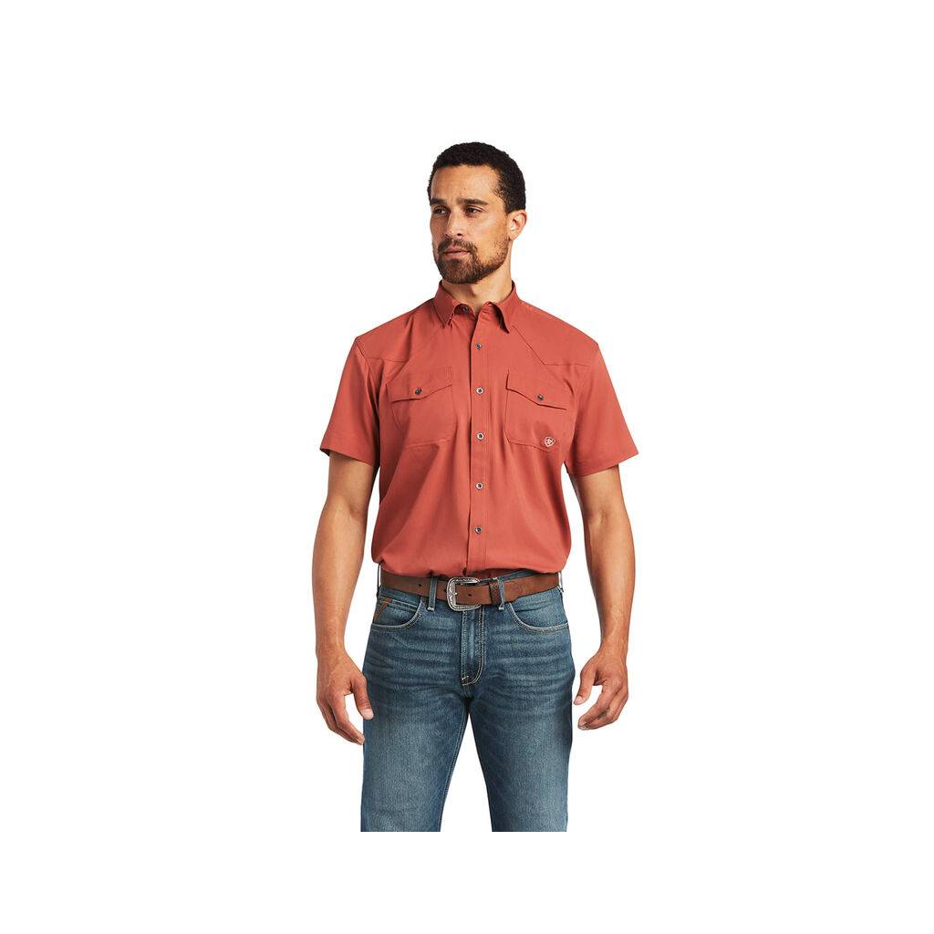 Arait Mens VentTEK Western Fitted Short Sleeve Shirt