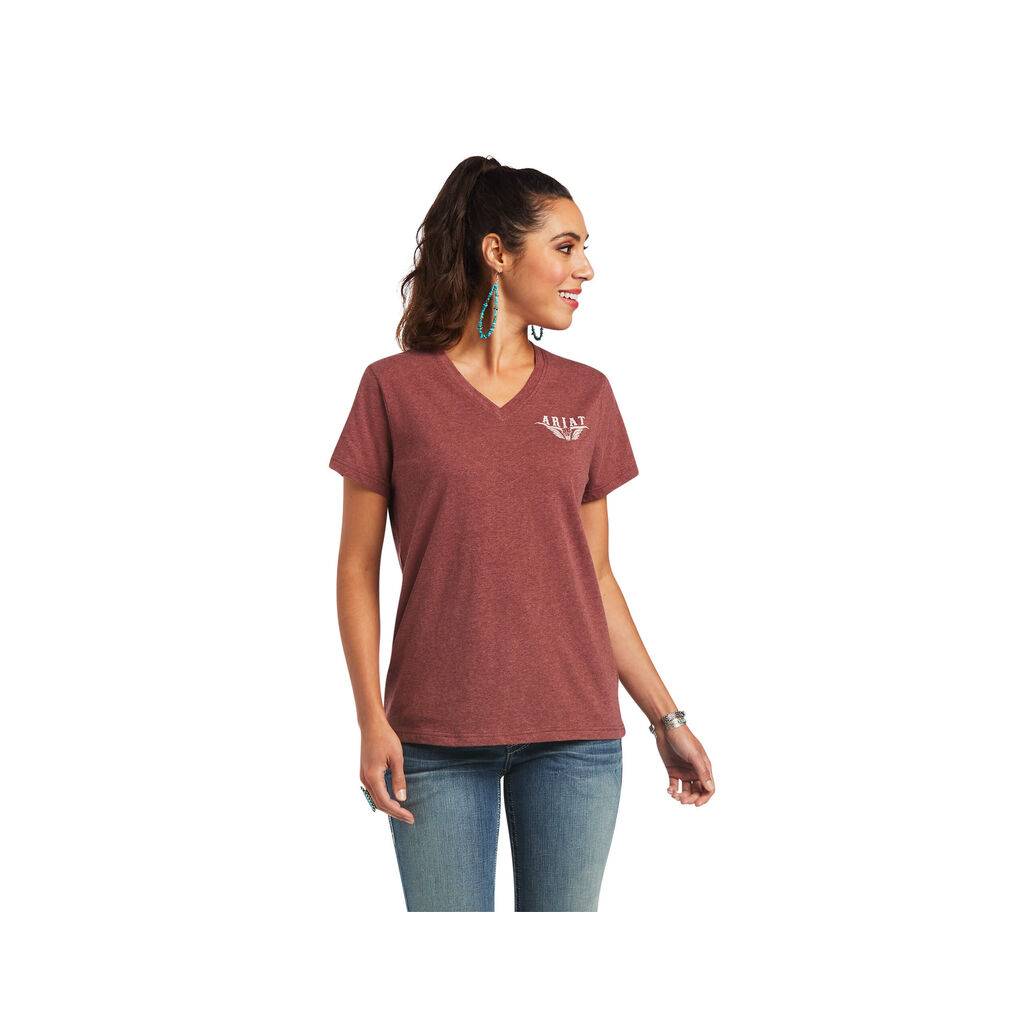 Ariat Ladies REAL Longhorn Short Sleeve Tee Shirt