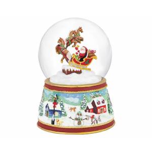 Breyer Santas Sleigh Musical Snow Globe