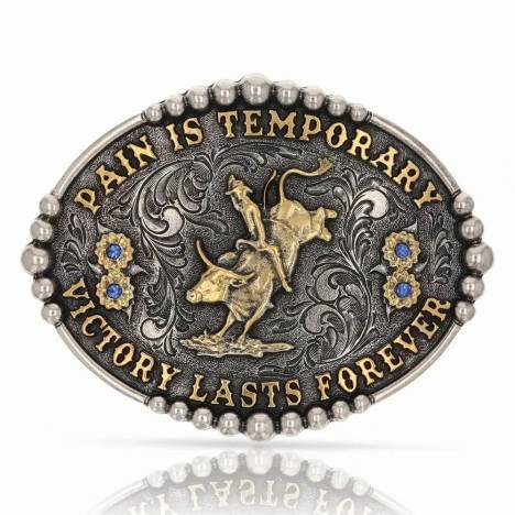 Montana Silversmiths Pain Is Temporary Bull Riding Attitude Buckle