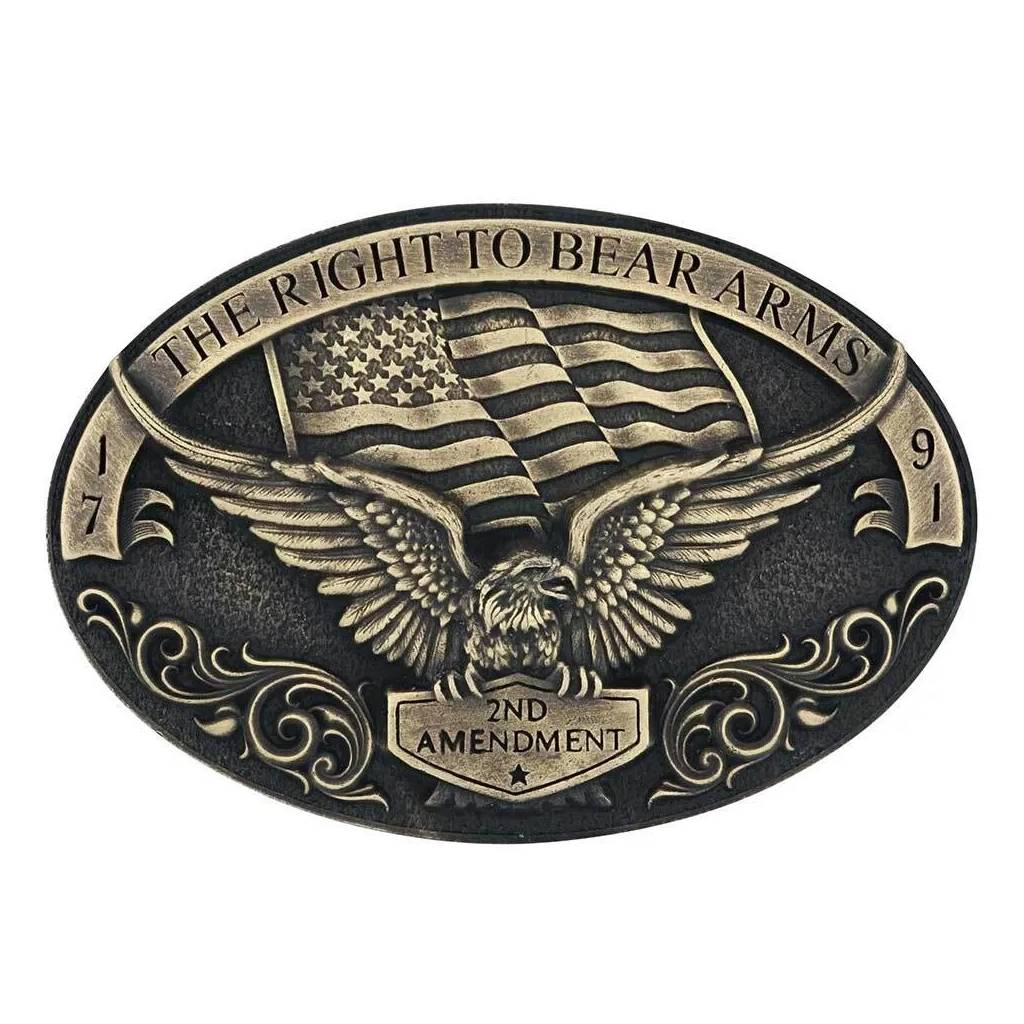 Montana Silversmiths Soaring Eagle Arms Attitude Belt Buckle