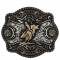 Montana Silversmiths A-Blaze Filigree Framed Bull Rider Attitude Belt Buckle