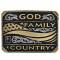 Montana Silversmiths God Family Country Squared Warrior Collection Attitude Buckle
