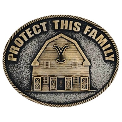 Montana Silversmiths The Yellowstone Y Protect Family Belt Buckle