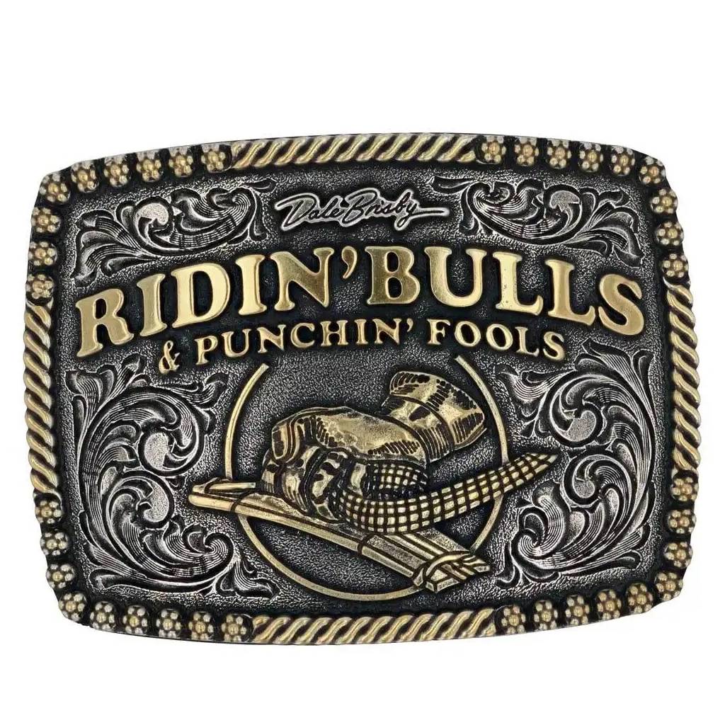 Montana Silversmiths Dale Brisby Bulls & Fools Attitude Belt Buckle