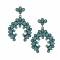Montana Silversmiths Turquoise Blue Squash Blossom Attitude Earrings