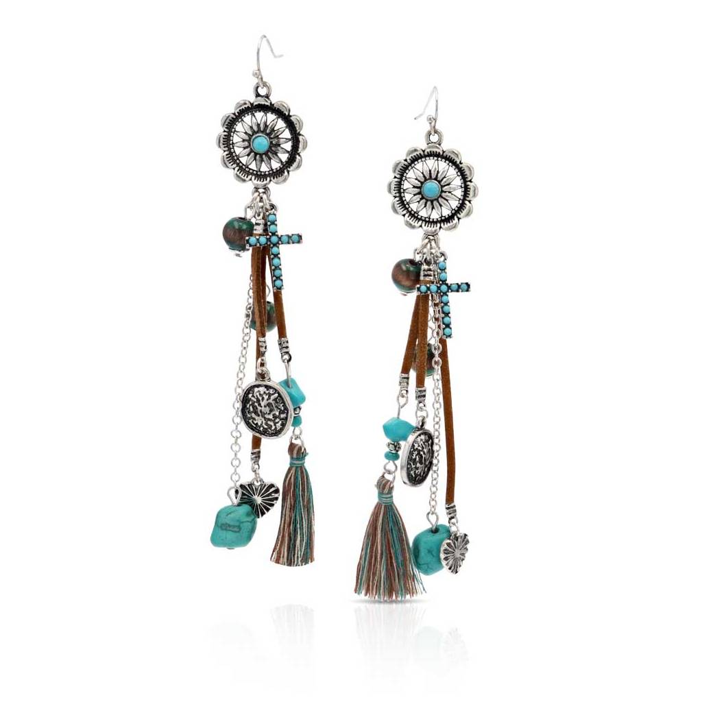 Montana Silversmiths Turquoise Menagerie Attitude Earrings