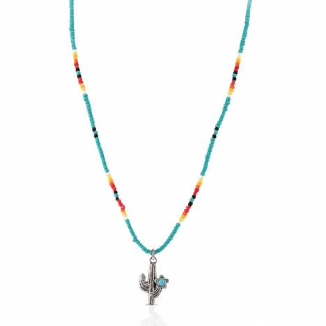 Montana Silversmiths Flowered Saguaro Beaded Attitude Necklace