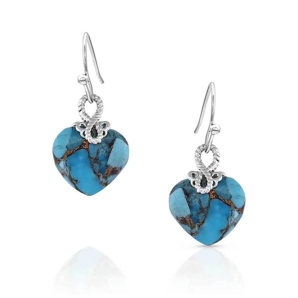 Montana Silversmiths Untamable Heart of Stone Earrings