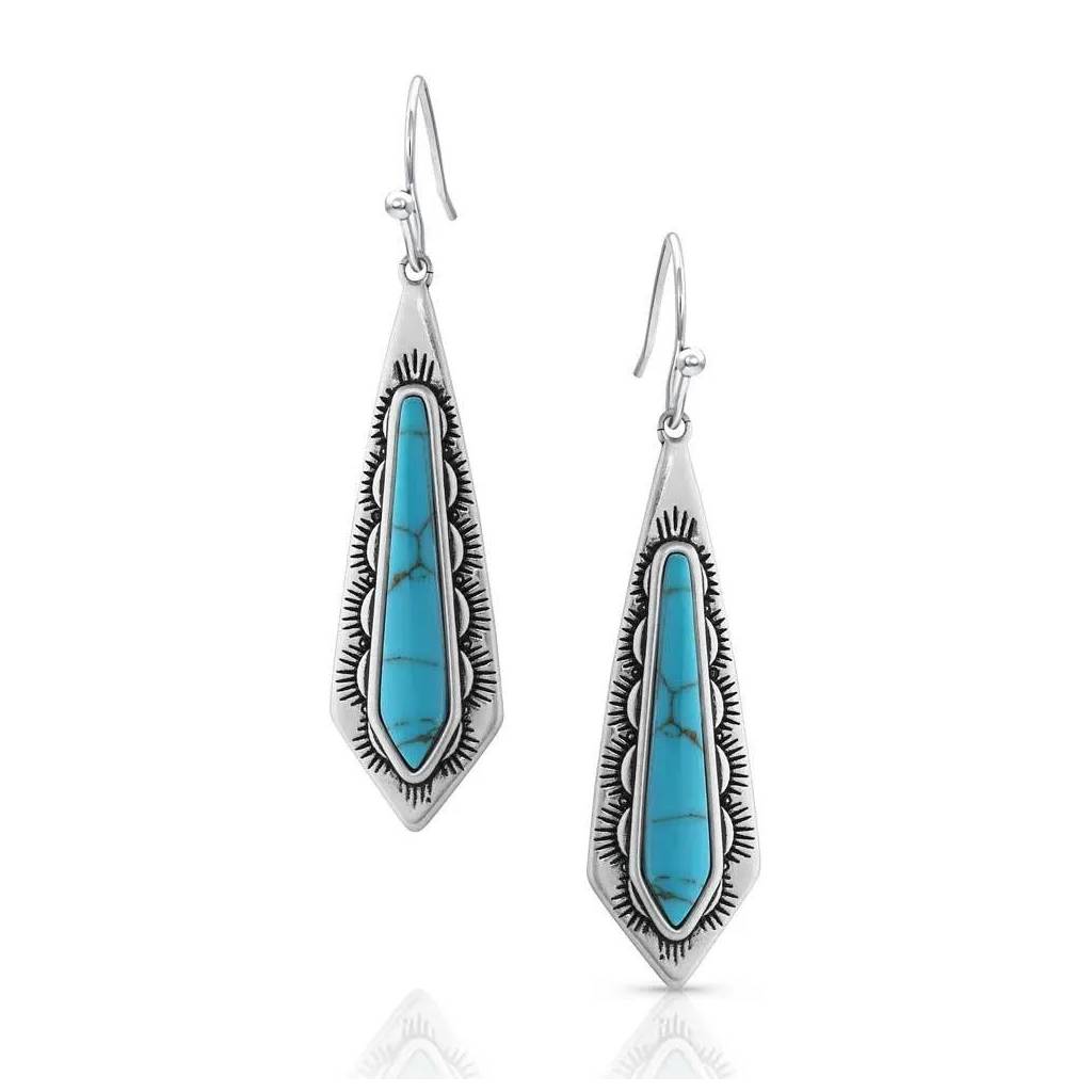 Montana Silversmiths Southwest Turquoise Stream Earrings