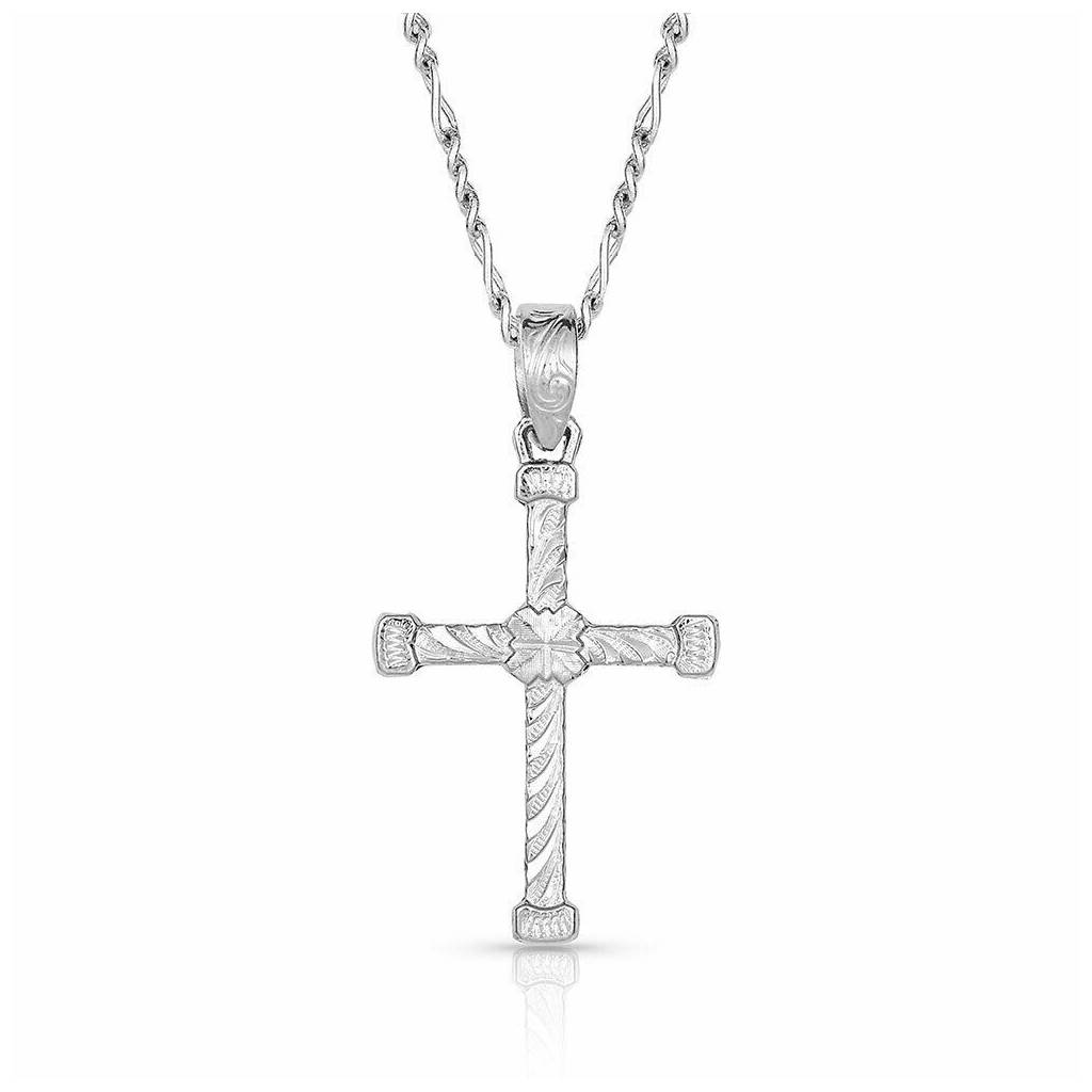 Montana Silversmiths Ornate Curled Cross Necklace