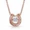 Montana Silversmiths Dancing with Luck Rose Gold Horseshoe Necklace