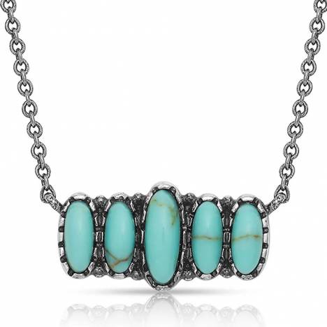 Montana Silversmiths Turquoise Quint Bar Necklace