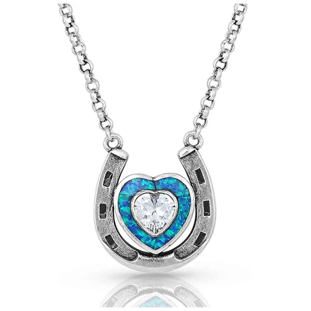 Montana Silversmiths The Love Inside Luck Horseshoe Necklace