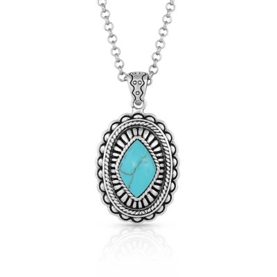 Montana Silversmiths Turquoise Magic Stamped Pendant Necklace
