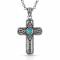 Montana Silversmiths Faith on Point Turquoise Cross Necklace