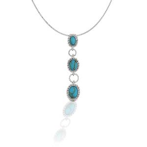 Kelly Herd Turquoise Drop Pendant Necklace
