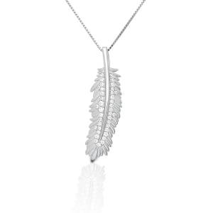 Kelly Herd Shimmering Feather Pendant Necklace