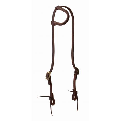 Weaver Working Tack Sliding Ear Headstall with Vintage 31 Center Bar Buckle Designer Hardware