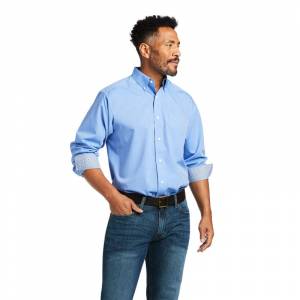 Ariat Mens Wrinkle Free Solid Pinpoint Oxford Classic Fit Shirt