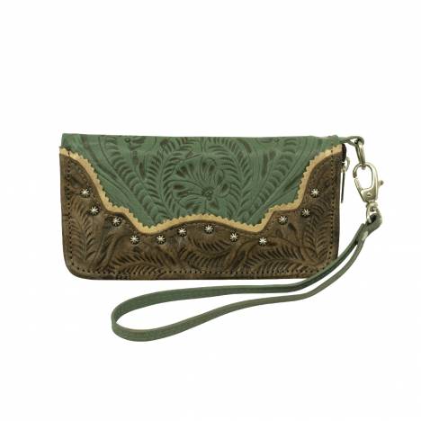 American West Ladies Saddle Ridge Zip-Around Wallet