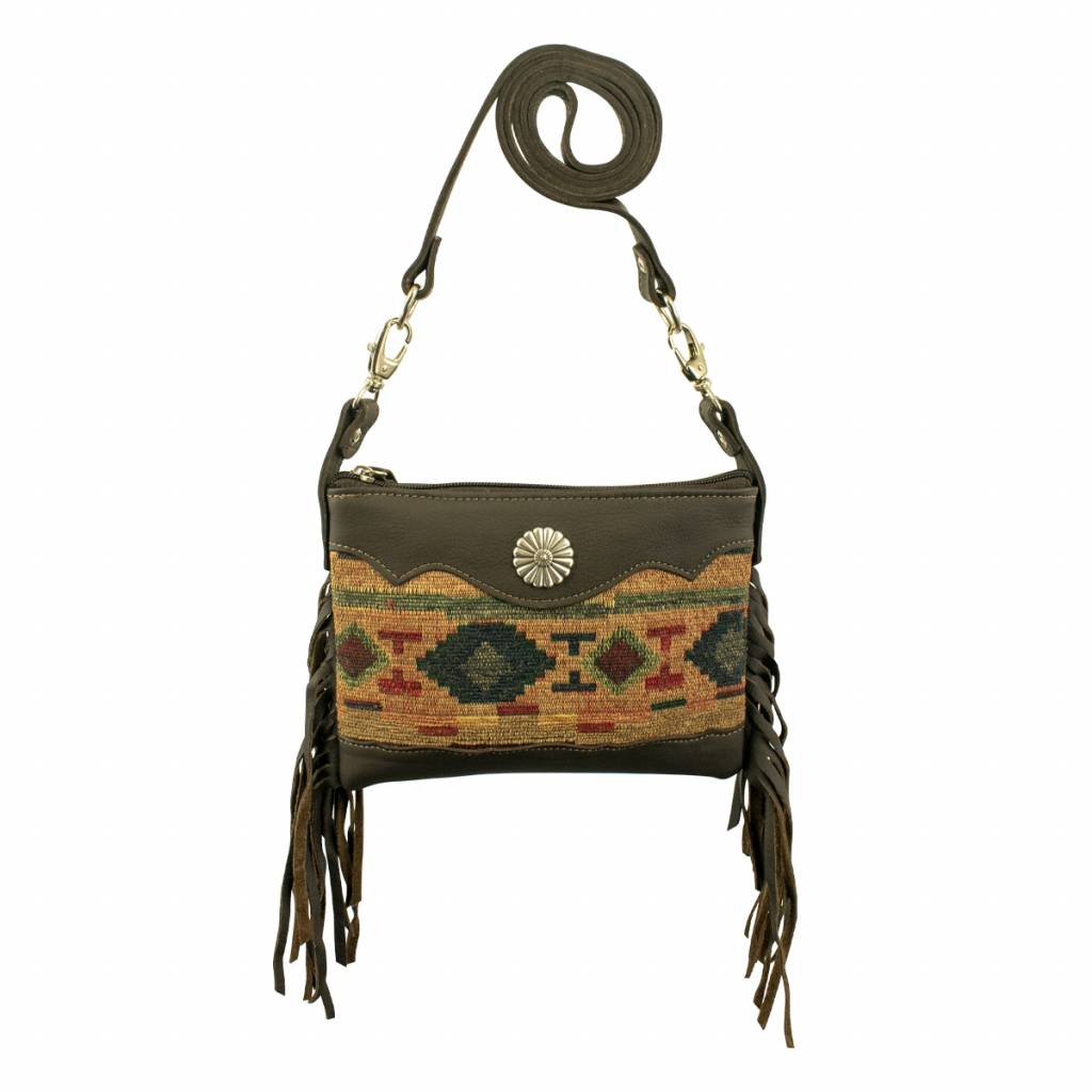 American West Santa Fe Woven Tapestry Trail Rider Crossbody/Hip Bag