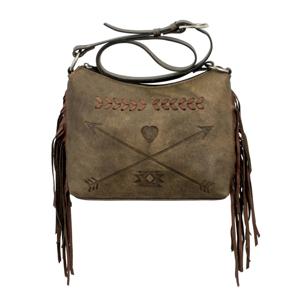 American West Freindship Arrows Zip Top Shoulder Bag