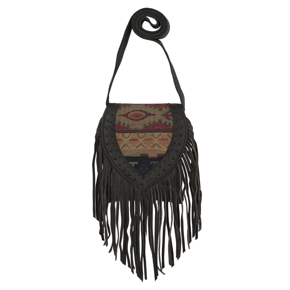 American West Fringed Cowgirl Flap Crossbody Bag