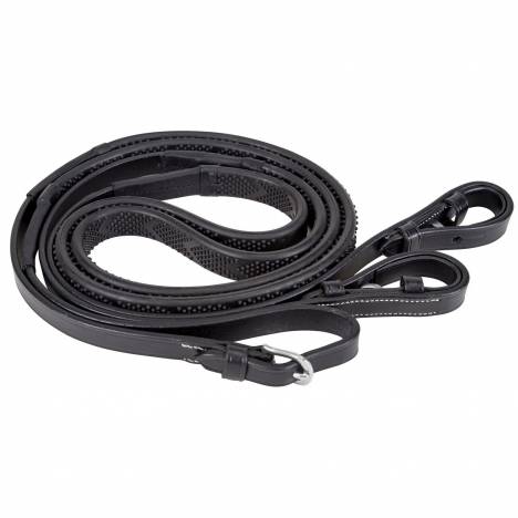 M. Toulouse Platinum Flat Leather Rubber Reins