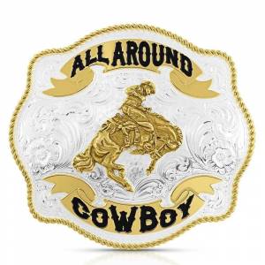 Montana Silversmiths Scalloped All Around Cowboy Belt Buckle
