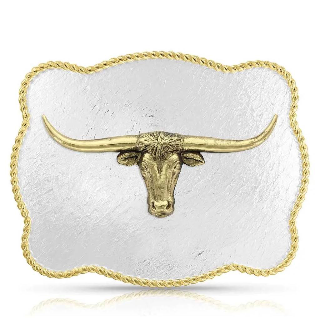 Montana Silversmiths Sunset Waters Longhorn Classic Belt Buckle