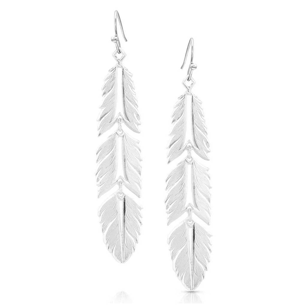 Montana Silversmiths Freedom Feather American Made Earrings