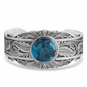 Montana Silversmiths Sheridan Blue Turquoise Cuff Bracelet