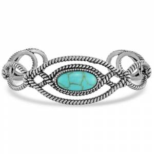 Montana Silversmiths Bowline Knot Turquoise Cuff Bracelet