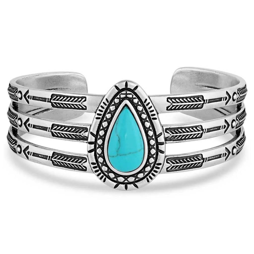 Montana Silversmiths Ways of the West Turquoise Cuff Bracelet